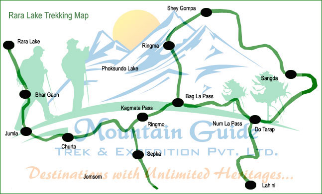 Rara Lake Trekking map